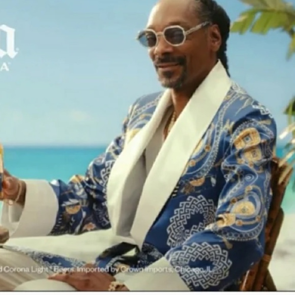 mens snoop dogg x corona feliz navi drip satin robe